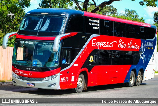 Expresso São Luiz 10210 na cidade de Brasília, Distrito Federal, Brasil, por Felipe Pessoa de Albuquerque. Número da foto: #13176109.