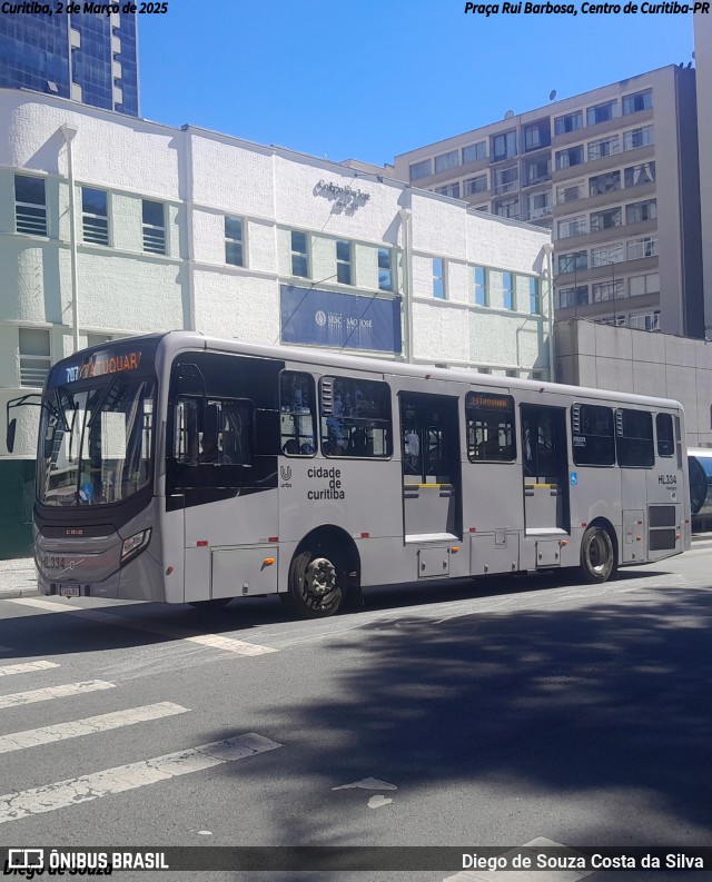 Auto Viação Redentor HL334 na cidade de Curitiba, Paraná, Brasil, por Diego de Souza Costa da Silva. Número da foto: #13175538.