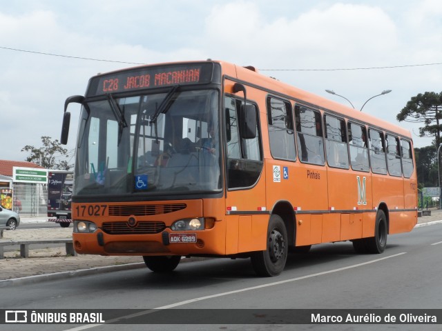 Expresso Azul 17027 na cidade de Pinhais, Paraná, Brasil, por Marco Aurélio de Oliveira. Número da foto: #13177942.