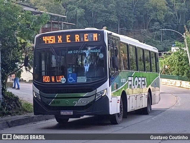 Transportes Flores RJ 128.151 na cidade de Duque de Caxias, Rio de Janeiro, Brasil, por Gustavo Coutinho. Número da foto: #13175485.