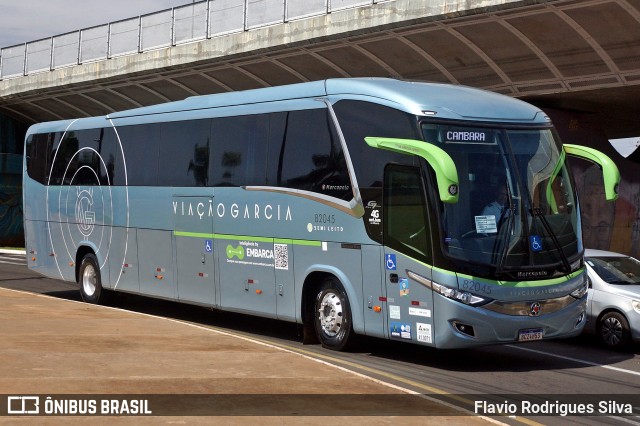 Viação Garcia 82045 na cidade de Londrina, Paraná, Brasil, por Flavio Rodrigues Silva. Número da foto: #13177060.