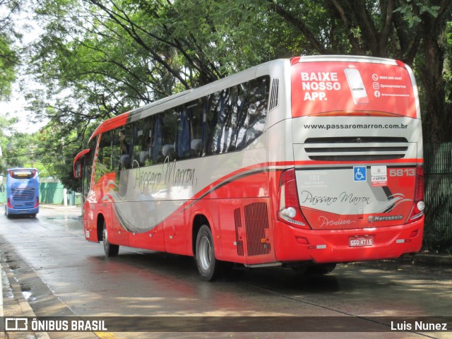 Empresa de Ônibus Pássaro Marron 5813 na cidade de São Paulo, São Paulo, Brasil, por Luis Nunez. Número da foto: #13176425.