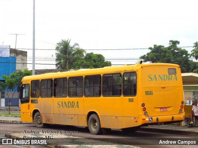 Viação Sandra 10343 na cidade de Pirapora, Minas Gerais, Brasil, por Andrew Campos. Número da foto: #13177583.