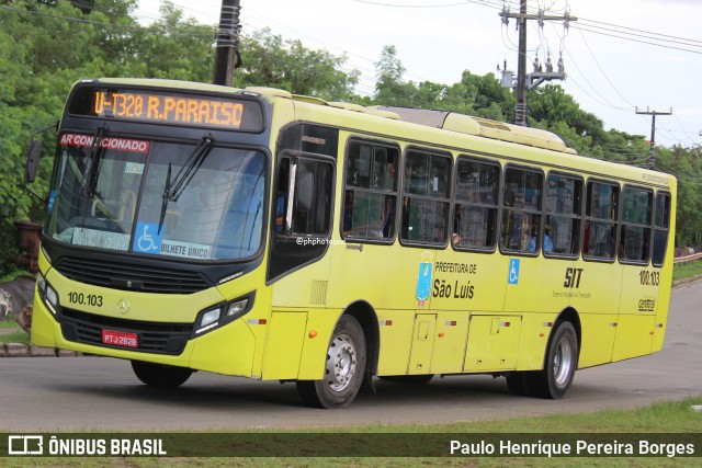 Viação Estrela Eireli 100.103 na cidade de São Luís, Maranhão, Brasil, por Paulo Henrique Pereira Borges. Número da foto: #13176600.