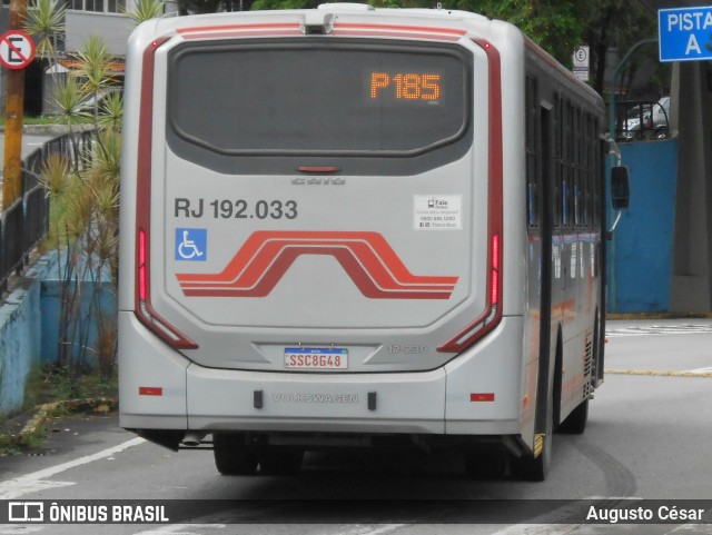 Viação Resendense RJ 192.033 na cidade de Volta Redonda, Rio de Janeiro, Brasil, por Augusto César. Número da foto: #13178001.