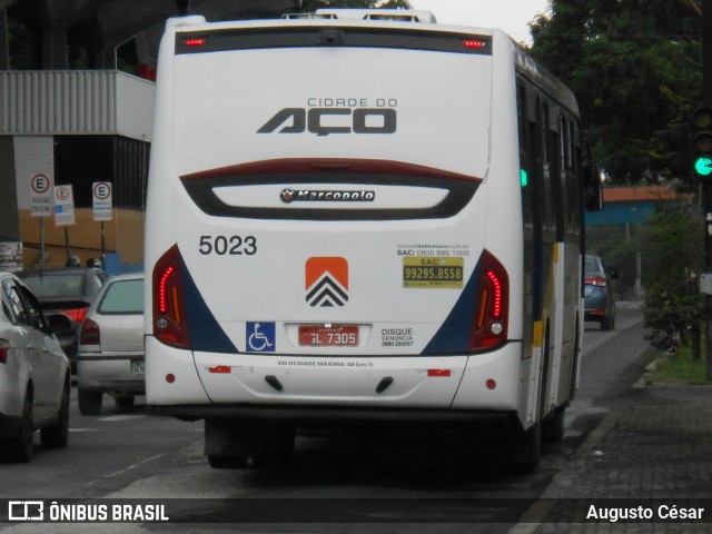 Viação Cidade do Aço 5023 na cidade de Volta Redonda, Rio de Janeiro, Brasil, por Augusto César. Número da foto: #13177987.