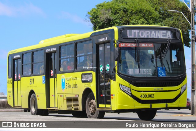 Viação Primor 400.002 na cidade de São Luís, Maranhão, Brasil, por Paulo Henrique Pereira Borges. Número da foto: #13176615.