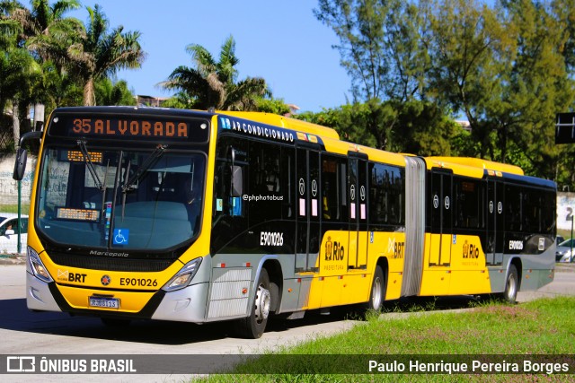 Mobi Rio E901026 na cidade de Rio de Janeiro, Rio de Janeiro, Brasil, por Paulo Henrique Pereira Borges. Número da foto: #13176657.