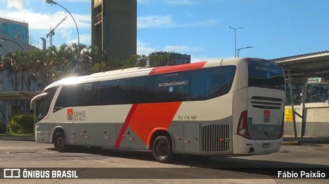 Viação Cidade do Aço RJ 174.188 na cidade de Rio de Janeiro, Rio de Janeiro, Brasil, por Fábio Paixão. Número da foto: #13175763.