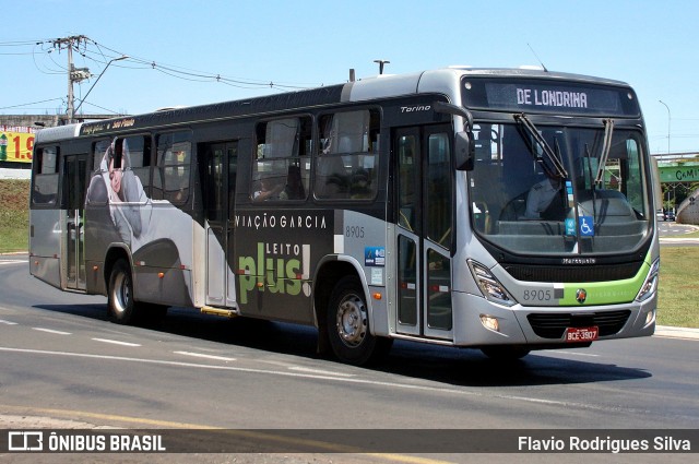 Viação Garcia 8905 na cidade de Londrina, Paraná, Brasil, por Flavio Rodrigues Silva. Número da foto: #13176771.