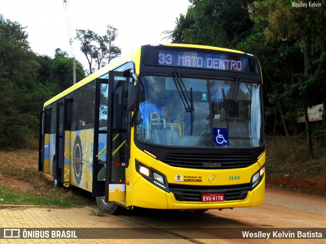 City Transporte Urbano Intermodal Sorocaba 2649 na cidade de Sorocaba, São Paulo, Brasil, por Weslley Kelvin Batista. Número da foto: #13175823.