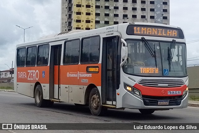 Maravilha Auto Ônibus ITB-06.02.063 na cidade de Itaboraí, Rio de Janeiro, Brasil, por Luiz Eduardo Lopes da Silva. Número da foto: #13100287.