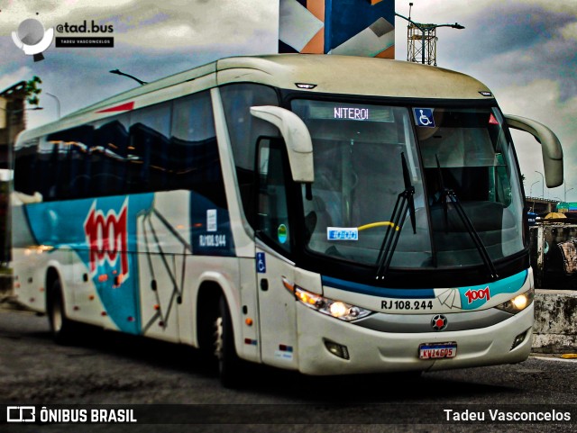 Auto Viação 1001 RJ 108.244 na cidade de Rio de Janeiro, Rio de Janeiro, Brasil, por Tadeu Vasconcelos. Número da foto: #13099954.