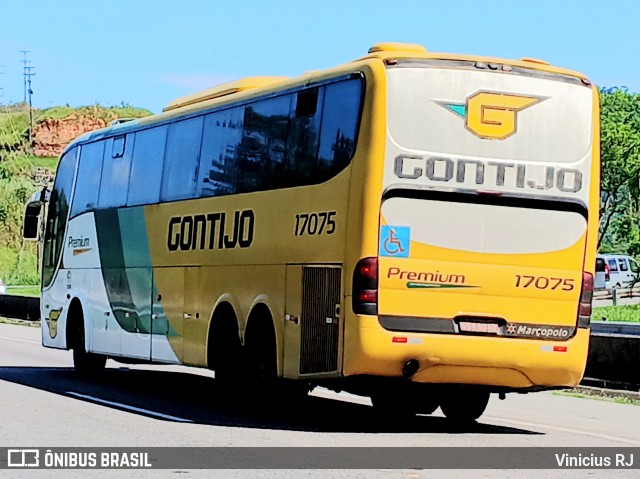 Empresa Gontijo de Transportes 17075 na cidade de Magé, Rio de Janeiro, Brasil, por Vinicius RJ. Número da foto: #13100015.