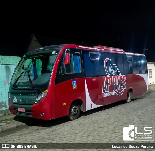 AP Paes Transportes RJ 976.003 na cidade de Campos dos Goytacazes, Rio de Janeiro, Brasil, por Lucas de Souza Pereira. Número da foto: #13100166.