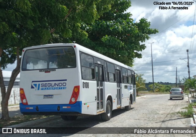 Segundo Transportes 0108 na cidade de Santa Rita, Paraíba, Brasil, por Fábio Alcântara Fernandes. Número da foto: #13100033.