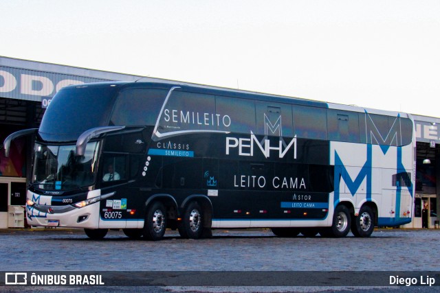Empresa de Ônibus Nossa Senhora da Penha 60075 na cidade de Balneário Camboriú, Santa Catarina, Brasil, por Diego Lip. Número da foto: #13099744.