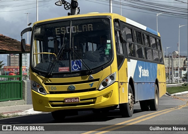 Viação Sudeste 106 na cidade de Marataízes, Espírito Santo, Brasil, por Guilherme Neves. Número da foto: #13100970.