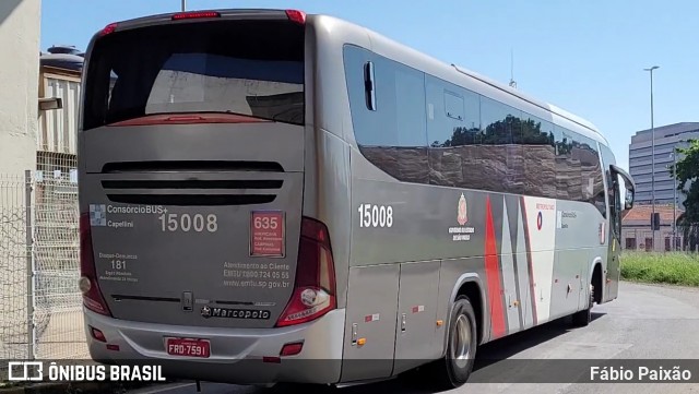 Transportes Capellini 15008 na cidade de Campinas, São Paulo, Brasil, por Fábio Paixão. Número da foto: #13100098.