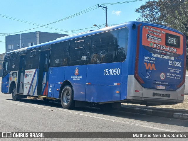 Viação Miracatiba 15.1050 na cidade de Embu-Guaçu, São Paulo, Brasil, por Matheus Neri dos Santos. Número da foto: #13100431.