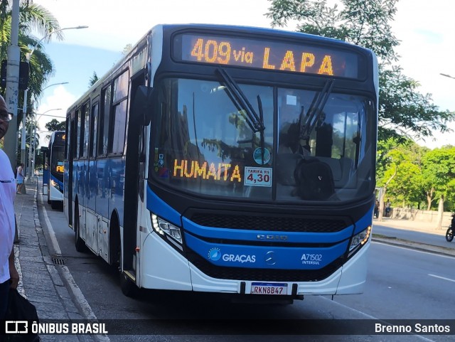 Viação Nossa Senhora das Graças A71502 na cidade de Rio de Janeiro, Rio de Janeiro, Brasil, por Brenno Santos. Número da foto: #13099626.