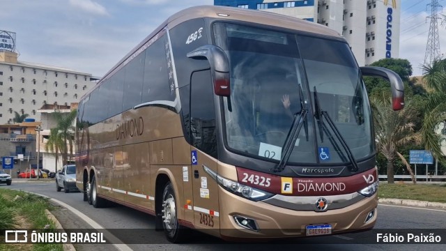 Viação Diamond Turismo 24325 na cidade de Aparecida, São Paulo, Brasil, por Fábio Paixão. Número da foto: #13101723.