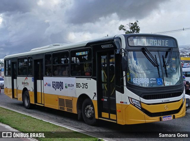 Belém Rio Transportes BD-315 na cidade de Belém, Pará, Brasil, por Samara Goes. Número da foto: #13099961.