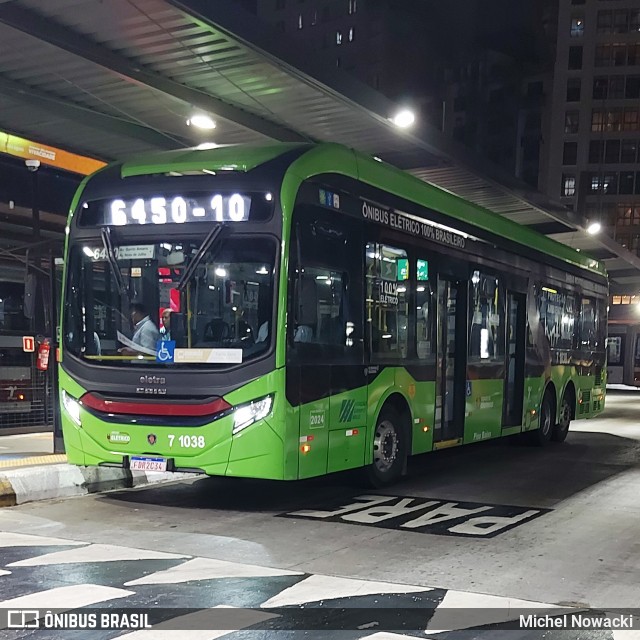 Viação Campo Belo 7 1038 na cidade de São Paulo, São Paulo, Brasil, por Michel Nowacki. Número da foto: #13102195.