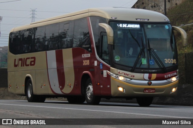 Transportes Única Petrópolis RJ163.036 na cidade de Duque de Caxias, Rio de Janeiro, Brasil, por Maxwel Silva. Número da foto: #13101329.