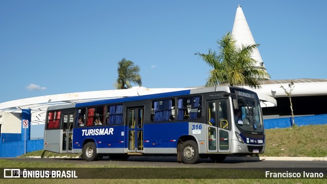 Turismar Transporte e Turismo 316 na cidade de Marília, São Paulo, Brasil, por Francisco Ivano. Número da foto: #13101510.
