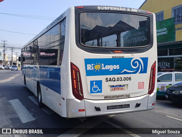 Rio Lagos Transportes SAQ.03.006 na cidade de Saquarema, Rio de Janeiro, Brasil, por Miguel Souza. Número da foto: #13178280.