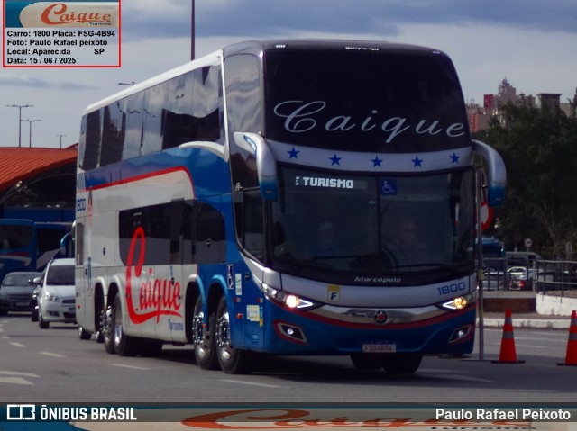 Caique Turismo 1800 na cidade de Aparecida, São Paulo, Brasil, por Paulo Rafael Peixoto. Número da foto: #13178210.