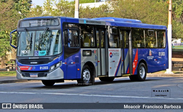 Next Mobilidade - ABC Sistema de Transporte 81 003 na cidade de Santo André, São Paulo, Brasil, por Moaccir  Francisco Barboza. Número da foto: #13178933.