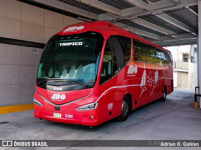 ADO - Autobuses de Oriente 0280 na cidade de Túxpan, Veracruz, México, por Adrian O. Galvan. Número da foto: #13180182.