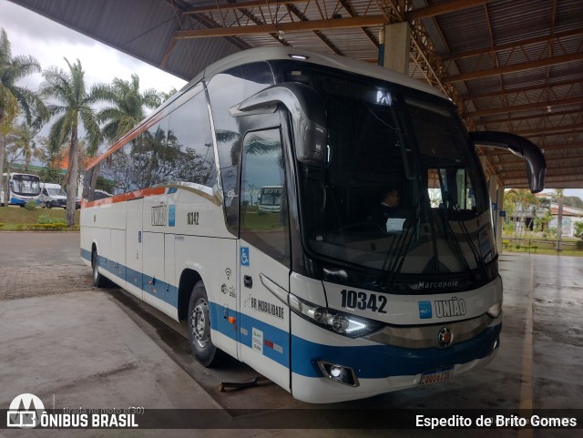 Expresso União 10342 na cidade de São Sebastião do Paraíso, Minas Gerais, Brasil, por Espedito de Brito Gomes. Número da foto: #13180453.