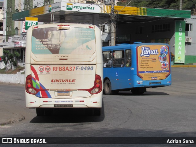 Univale Transportes F-0490 na cidade de João Monlevade, Minas Gerais, Brasil, por Adrian Sena. Número da foto: #13180158.