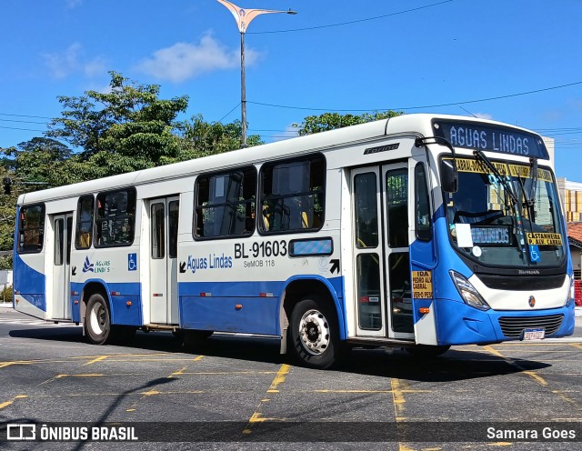 Transportes Águas Lindas BL-91603 na cidade de Belém, Pará, Brasil, por Samara Goes. Número da foto: #13179159.