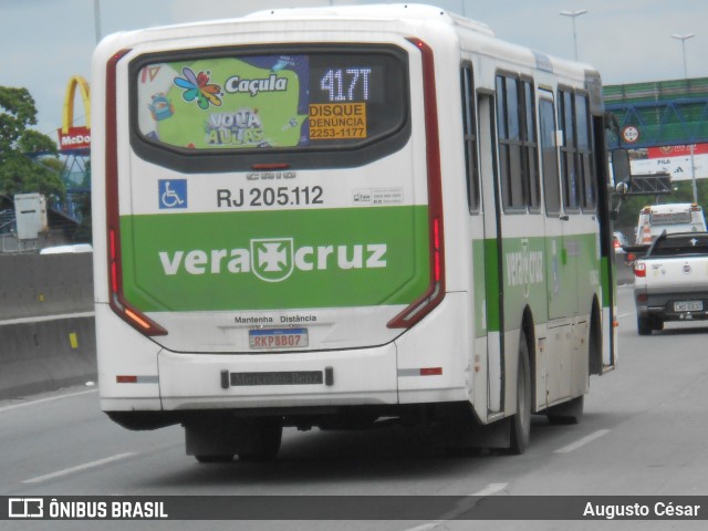 Viação Vera Cruz RJ 205.112 na cidade de Duque de Caxias, Rio de Janeiro, Brasil, por Augusto César. Número da foto: #13178026.