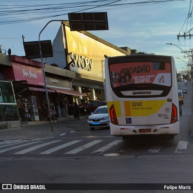 Viação Campo dos Ouros 3292 na cidade de Guarulhos, São Paulo, Brasil, por Felipe Mariz. Número da foto: #13180332.
