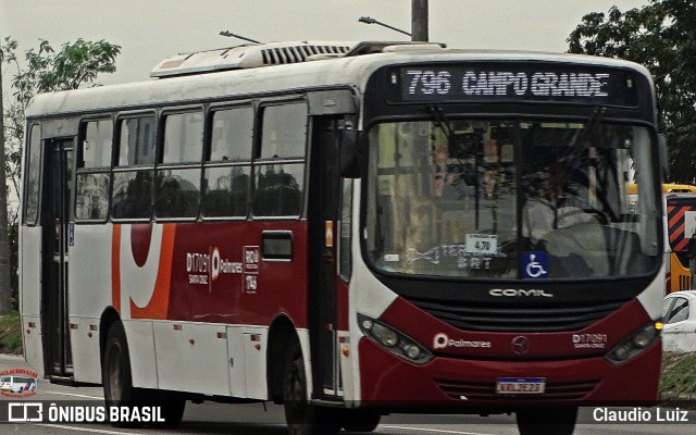 Auto Viação Palmares D17091 na cidade de Rio de Janeiro, Rio de Janeiro, Brasil, por Claudio Luiz. Número da foto: #13180525.
