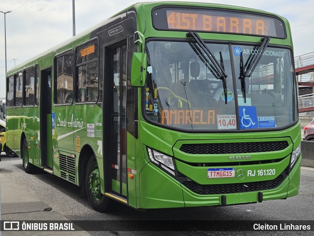 Transportes Santo Antônio RJ 161.120 na cidade de Rio de Janeiro, Rio de Janeiro, Brasil, por Cleiton Linhares. Número da foto: #13178290.