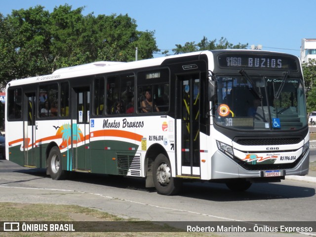 Viação Montes Brancos RJ 196.014 na cidade de Cabo Frio, Rio de Janeiro, Brasil, por Roberto Marinho - Ônibus Expresso. Número da foto: #13180571.