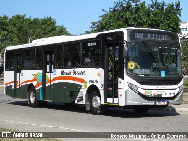 Viação Montes Brancos RJ 196.003 na cidade de Cabo Frio, Rio de Janeiro, Brasil, por Roberto Marinho - Ônibus Expresso. Número da foto: #13180596.