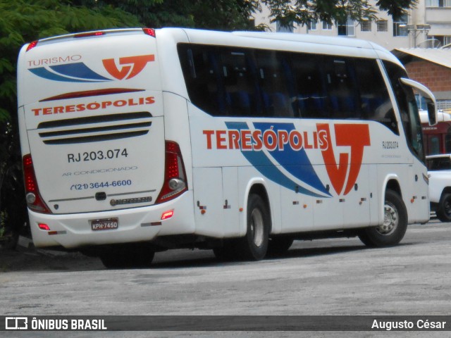 Viação Teresópolis RJ 203.074 na cidade de Teresópolis, Rio de Janeiro, Brasil, por Augusto César. Número da foto: #13178044.