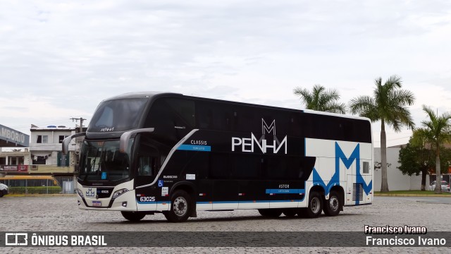 Empresa de Ônibus Nossa Senhora da Penha 63025 na cidade de Balneário Camboriú, Santa Catarina, Brasil, por Francisco Ivano. Número da foto: #13105391.