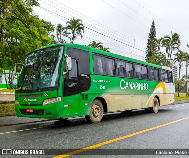 Viação Canarinho 2501 na cidade de Jaraguá do Sul, Santa Catarina, Brasil, por Luciano  Piske. Número da foto: #13104478.