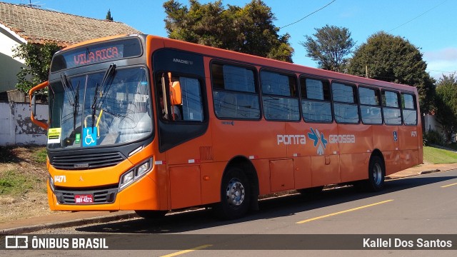 VCG - Viação Campos Gerais 1471 na cidade de Ponta Grossa, Paraná, Brasil, por Kallel Dos Santos. Número da foto: #13103609.