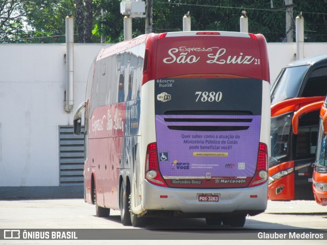 Expresso São Luiz 7880 na cidade de Goiânia, Goiás, Brasil, por Glauber Medeiros. Número da foto: #13105146.
