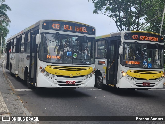 Transportes Vila Isabel A27616 na cidade de Rio de Janeiro, Rio de Janeiro, Brasil, por Brenno Santos. Número da foto: #13103198.