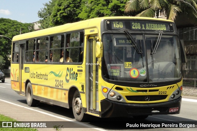 Viação Elite 2242 na cidade de Volta Redonda, Rio de Janeiro, Brasil, por Paulo Henrique Pereira Borges. Número da foto: #13104975.